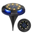 thumbnail image 1 of Luz solar de suelo 12 luces solares LED (8 luces principales 4 luces laterales) Luz de suelo brillante impermeable para exteriores mejorada con energía solar para patio de pasarela Wmkox2368yii hfskjfh2361, 1 of 5