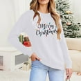 thumbnail image 6 of Christmas Sweatshirts for Women Fashion Xmas Printed Shirt Merry Christmas Tops Casual Happy Holiday Long Sleeve Outfits Crewneck Sweatshirt Pullover Top, 6 of 8
