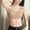 c01Yellow, variant on Square Neck Ribbed Crop Bra Top for Women Seamless Low Cut Basic Cropped Tank Tops Soft Comfort Breathable Daily Bras White XXL
