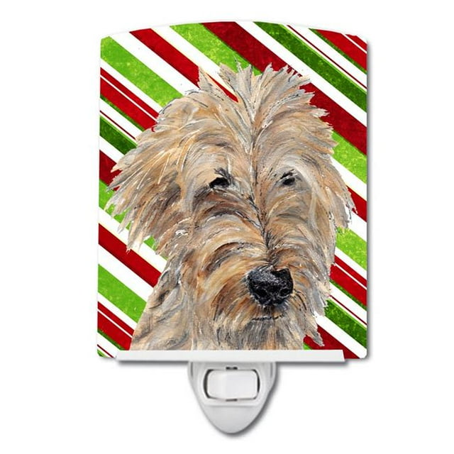 Carolines Treasures SC9619CNL Golden Doodle Candy Cane Christmas Ceramic Night Light
