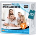 thumbnail image 1 of Protector de colchón Utopia Bedding King Size, paquete de 2 unidades, impermeable, 1 of 8