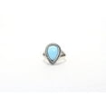 thumbnail image 2 of Heaven Crafts Pear Larimar Ring Sterling Silver 925 Handmade Statement Ring Dainty Jewelry Perfect Gift For Her, 2 of 5