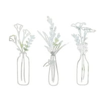 Kraoden Dimensional Acrylic Vase and Flower Wall Stickers, Home Decor for Living Room and Kitchen, Easy Clean and Durable Interior Decoration