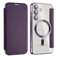 thumbnail image 2 of Dteck Leather Wallet Case for Samsung Galaxy S25 Plus with Card Holder RFID Blocking Compatible with Magsafe TPU Transparent Back Shockproof Protective Phone Case for Samsung Galaxy S25 Plus,Purple, 2 of 7
