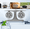 Silver, variant on Dual-Head Desk Fan and Portable Jet Engine Fan, USB-C Rechargeable Quiet Cooling for Office Dorm, with Colorful Lights (Silver)
