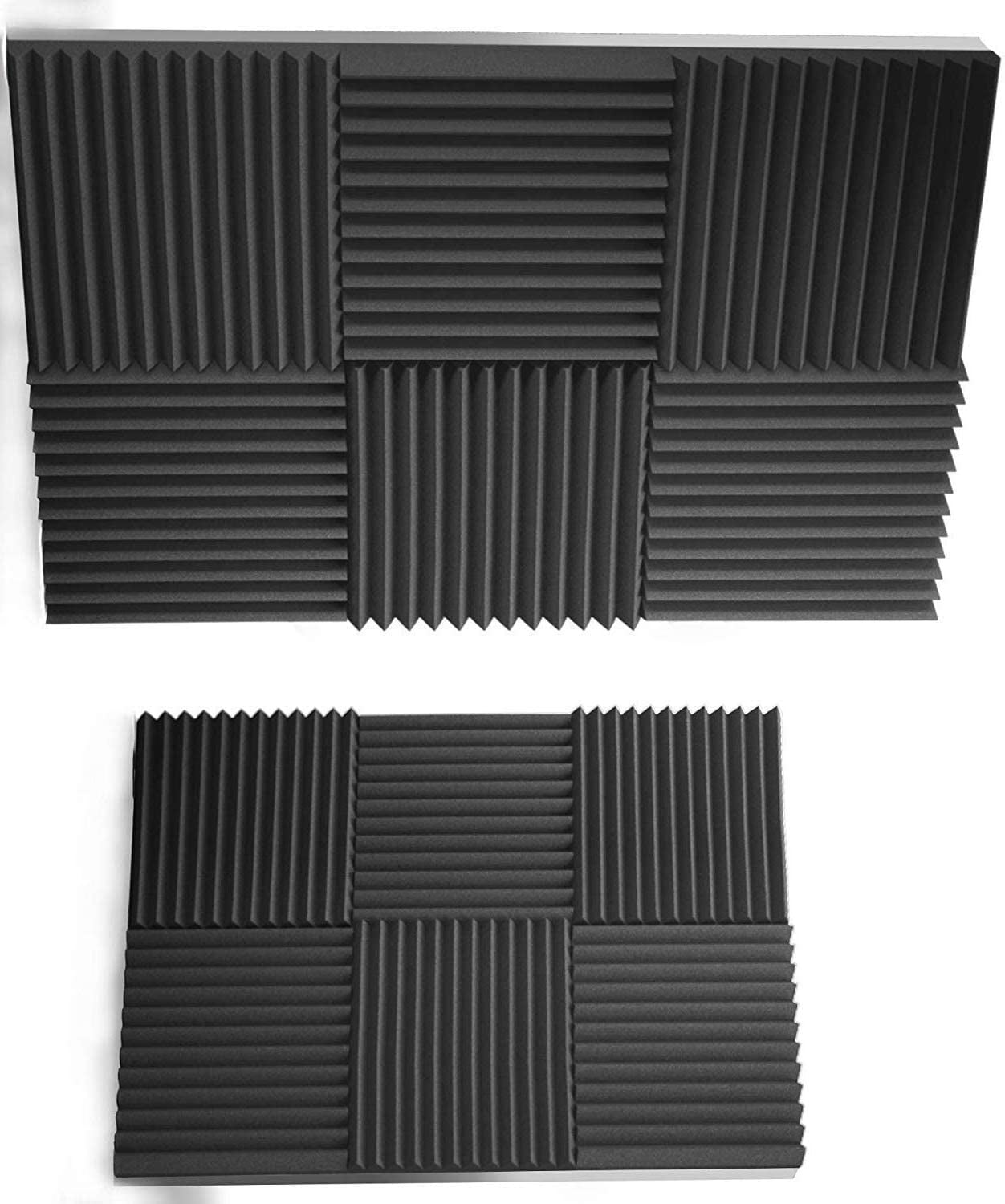 Siless Gray 24 pack 12x12x1 inches Acoustic Panels ...