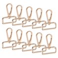 thumbnail image 1 of Uxcell Ganchos de Garra de Langosta [10pcs] - Gancho de Disparo Giratorio de Aleación de Zinc para Fabricación de Llaveros y Manualidades de Bricolaje - [Oro Claro - 2 x 1.6 IN], 1 of 6