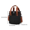 thumbnail image 2 of Hyknon Lunch Bag for Women Men, Portable Lunch Tote Bags with Detachable Shoulder Strap, Reusable Insulated Lunch Box, Multi-Pocket Leakproof Sturdy Large Cooler Lunchbag for Work Picnic Travel Black, 2 of 6