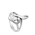 thumbnail image 4 of Wide Music Note Treble Clef Ring .925 Sterling Silver Band Jewelry Female Male Unisex Size 7, 4 of 4