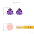 thumbnail image 2 of ANGARA Natural Martini-Set Trillion 1.4 ct Amethyst Stud Earrings in 14K White Gold for Women (Size-6mm) | February Birthstone, Anniversary, Jewelry Gift for Women | Natural Amethyst Earrings, 2 of 7