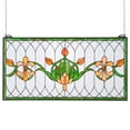 thumbnail image 1 of VEVOR Stained Glass Tiffany Style Hanging Window Panel with Chain 32 x 17 Inches, 1 of 9