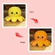 thumbnail image 1 of POKUJ1piece Cute Flip Octopus Doll Double Face Flip Octopus Plush Toy Doll 7.48*3.93in Yellow/orangeNosize Gao Jinjia unisex, 1 of 2