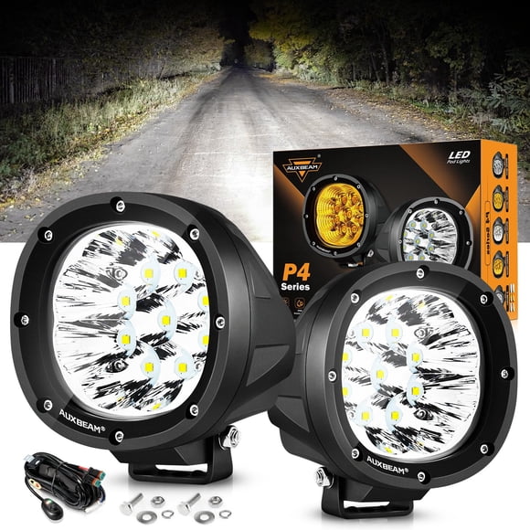 Luces Offroad LED Auxbeam Redondas de 4 pulgadas 90W 9000LM 2 unidades
