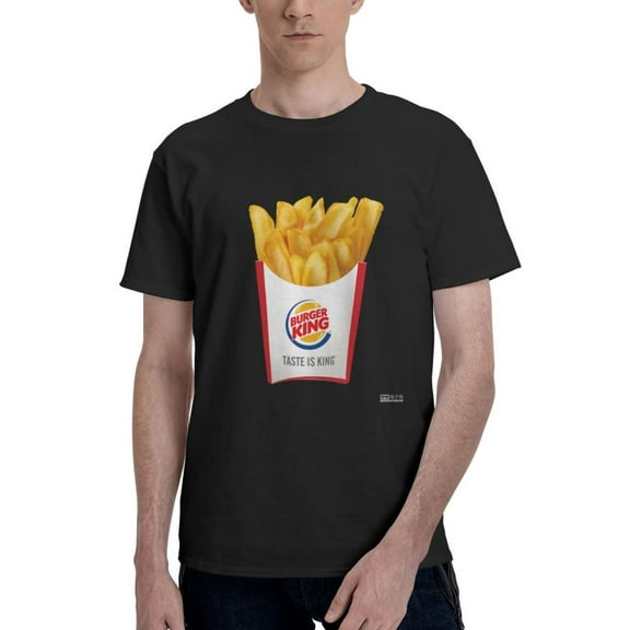 Burger King Logo Men'S Basic Short Sleeve T-Shirt Fad Black Small