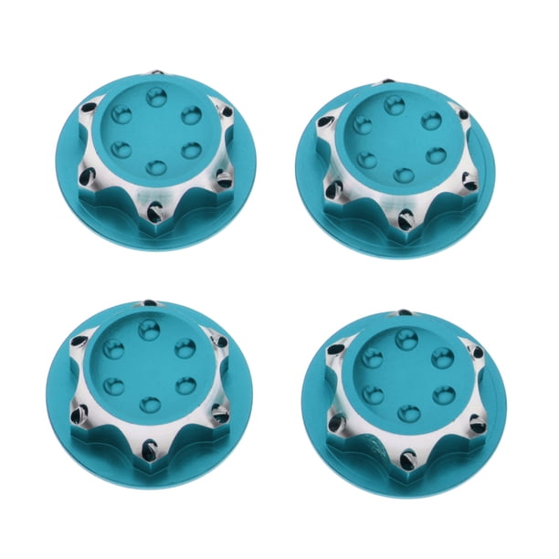 4 Pedazos 17mm Tuercas de de Rueda Antideslizante Piezas de Actualziación para Juguete de Vehículos Radiocontrol 1/8 Azul Hugo Tuercas de cubo de rueda de coche RC