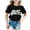 T10-Black, variant on Rhuody Toddler Tops For Girl Summer Short Sleeve Crewneck Cartoon Letter Prints Tee 2-3 Years Grey