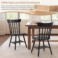 thumbnail image 6 of Dayalane Farmhouse Windsor Dining Chairs Set of 4, Antique-style Wooden Kitchen Chairs with Spindle Back & Turned Legs, Vintage Colonial Armless Side Chairs for Dining Kitchen Living Bedroom, Black, 6 of 9