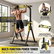 Kdymod Pull Up Bar Standing Tower,Foldable Pull Up Bar Free Standing,10-Level Adjustable Height Dip Station, Multi-Functional Home Gym Strength Training Equipment, 440lbs Max