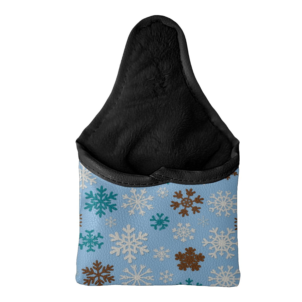 Golf Mallet Putter Cover Premium Leather Golf Putter Head Cover with Magnetic Closure, Golf Cover for Men and Women Snowflake Pattern