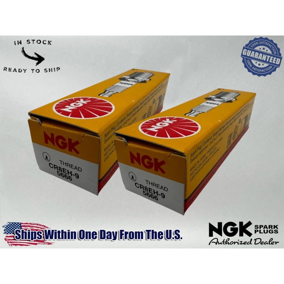 NGK Genuine OEM Authentic Spark Plugs CR8EH-9 - 2 PACK