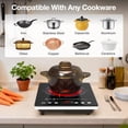 thumbnail image 6 of ANHANE Single Burner Induction Infrared Cooktop Countertop 120V 1800W TOUCH US, 6 of 12