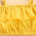 thumbnail image 2 of Vedolay Girl Short Sets Little Girls Summer Clothes Striped Tank Halter Tops Kids Shorts Set Outfit,Yellow 5-6 Years, 2 of 5