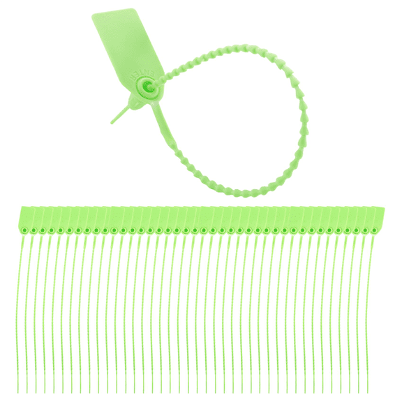 100 Plastic Tamper Seals, Numbered Zip Ties Tags,Disposable Self Locking Signage for Fire Extinguisher,Shipping,250mm D