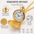 thumbnail image 7 of Vintage Pocket Watch,Stainless Steel Quartz Pocket Watch 14 with Galaxy in Chain, 7 of 7