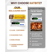 Katbite Aluminum Foil Heavy Duty Aluminum Foils Roll with Serrated Cutter,12inx150SQ.FT