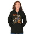thumbnail image 4 of Biker Betty Boop Flaming Motorcycle Women Plus Size Zipper Hoodie Brisco Brands 5X, 4 of 6