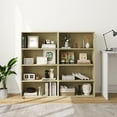 thumbnail image 2 of Four-Tier Living Room Bookshelf, Small Bookcase with 3 Shelves for Small Spaces, Standing Display Bookshelf with Storage, Book Shelves for Bedroom, Office, Milky White, 2 of 7