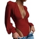 thumbnail image 2 of Body con Cuello en V NikouMX profundo de manga larga cintura alta, 2 of 6