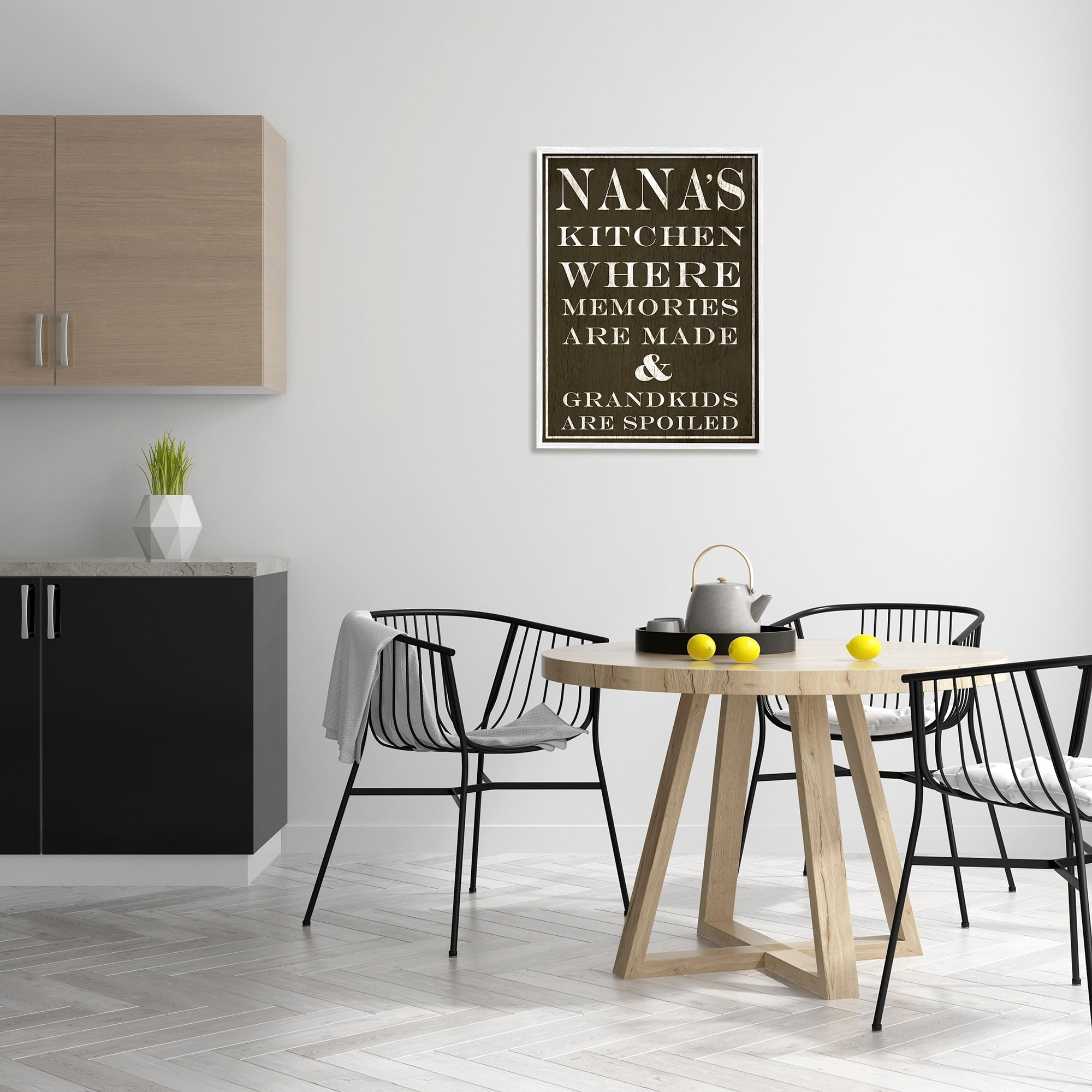 Stupell Industries Nanas Kitchen and Spoiled Grandkids Dark, 24 x 30,Design by Daphne Polselli