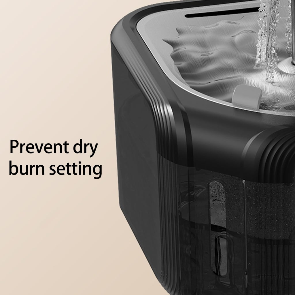Zeiwohndc 2.8L Automatic Circulating Pet Water Fountain Stainless Steel Water Dispenser