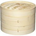 thumbnail image 1 of Pure Oriental Bamboo 2-Tier Steamer Basket Includes Lid, 1 of 5
