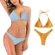 thumbnail image 4 of Advancent Bañador Push Up para mujer, bañador de playa de Color sólido, correas ajustables para buceo al aire libre, baño, fiesta en la Traje de baño Amarillo S, 4 of 6
