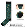 thumbnail image 3 of FORMRS Womens Knee High Socks Casual Long Thick Travel Daily Wear, 1 Pair, Green Abstract Pattern, 3 of 6