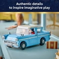 thumbnail image 6 of LEGO Harry Potter Enchanted Flying Ford Anglia Car Building Toy for Boys & Girls - Book Shelf & Bedroom Decor for Ages 14+ - W/Harry, Ron, & Hedwig Minifigures - Gift Idea for Birthdays - 76470, 6 of 9