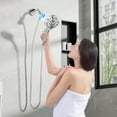 thumbnail image 3 of DTIG Magnetic Detachable Shower Head，High Pressure Handheld Showerhead with 10 Spray Modes（Sliver）, 3 of 9