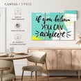 thumbnail image 4 of Elephant Stock If You Believe Motivational Quote Wall Art - Horizontal Multi Panel Canvas - Living Room Wall Decor - Inspirational And Typography Multi Panel - White And Black Decor - 45" x 28", 4 of 4