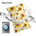 thumbnail image 5 of Kdxio Cotton Pillow Cases 20"x30" Pillowcases,Soft and Breathable Bedroom Pillow Cases-European-style Pattern Sunflower A-No Pillow Core, 5 of 5