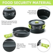 Camping Cooking Set Camping Cookware Set 16pcs Camping Pot pan Set Nesting Camp Cook Set Camping Hiking Cookware Camping Backpacking Pans Set