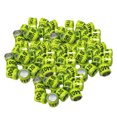 thumbnail image 3 of 100Pcs 2021 Aluminio Bandas para piernas Dove Racing Pigeon Amarillo Sunnimix, 3 of 7