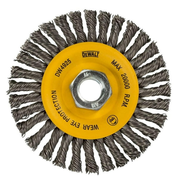 Rueda de alambre DEWALT de acero al carbono de 4x16 mm para 11 CV
