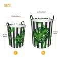 thumbnail image 3 of Rateoe Palm Greenery Pattern Round Laundry Hamper Basket, Tall Hamper Basket for Blanket Storage, Nursery Clothes Hamper for Laundry in Bedroom and College Dorm-Small, 3 of 6