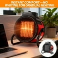 thumbnail image 5 of Powerful Portable Heating Cannon, 2000W Quick Heating with 90° Adjustable Angle & 3S Fast Heat, Tip-Over Protection Electric Heater for Garage, Tent, Indoor Outdoor Use (1pcs), 5 of 9