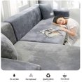 thumbnail image 5 of Luxurious Velvet Sofa Slipcover For 2 3 4 Seater,soft Plush Sofa Protector,stretch Armrest Sofa Cover Water Resistance Furniture Protector-pink-3seate, 5 of 5