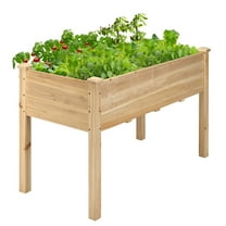 Topcobe 49" x 23" x 30" Wooden Raised Vegetable Garden Bed, Raised Garden Beds Outdoor