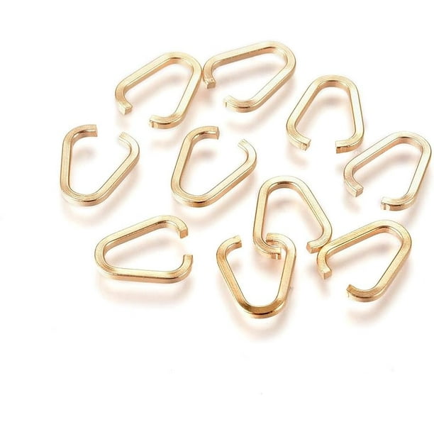 10 anillos de unión de acero inoxidable 201, conectores de enlace rápido abiertos, conectores de anillo, eslabones de joyería de metal