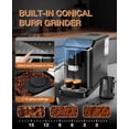 thumbnail image 5 of Adoolla Automatic Espresso Machine, 20 BAR One-Touch Single or Double Shot Coffee Maker with Built-in Grinder and Milk Frother Steam Wand, 5 of 8